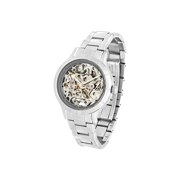 Christian Lacroi Wrist Watch Automatic Mechanical Movement Stainless Steel Strap 40mm Cut-Out Dial Men's Watches-1