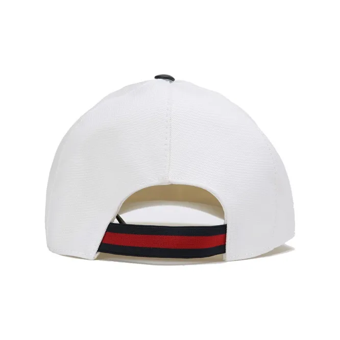GUCCI GG Cutton Baseball Cap White-1