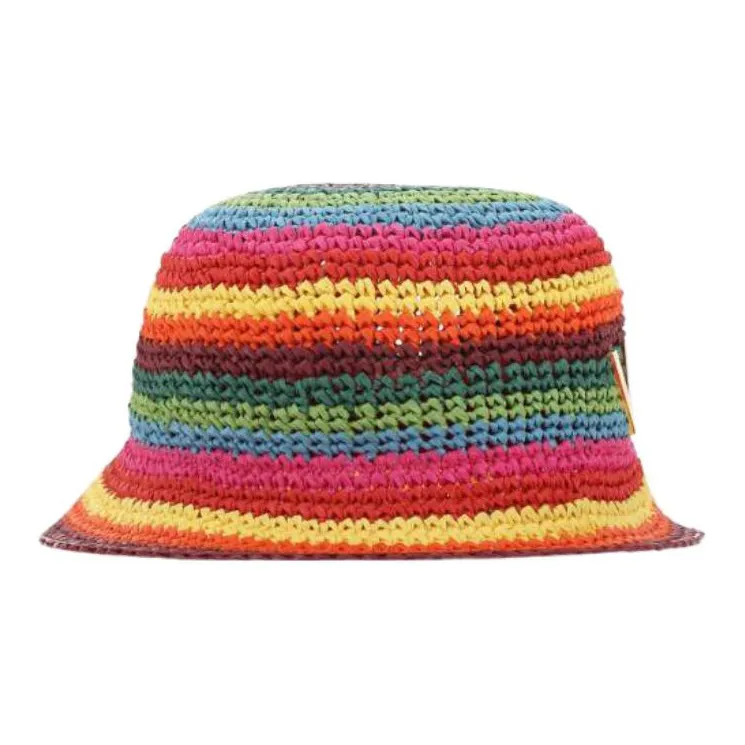 Valentino Crochet Rainbow Bucket Hat-1