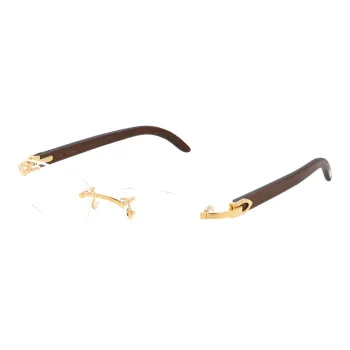 Cartier Rimless Rectangular Frame Glasses