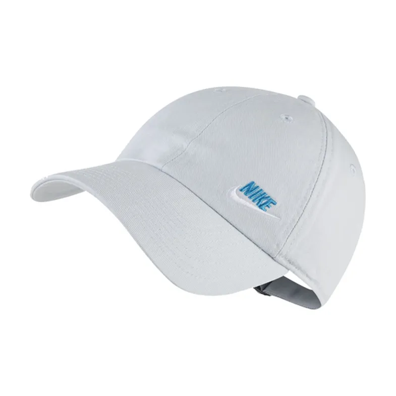 Nike Cotton Baseball Caps Women's White Blue Logo-0