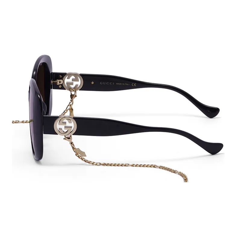 GUCCI Square Frame Chain Sunglasses-3