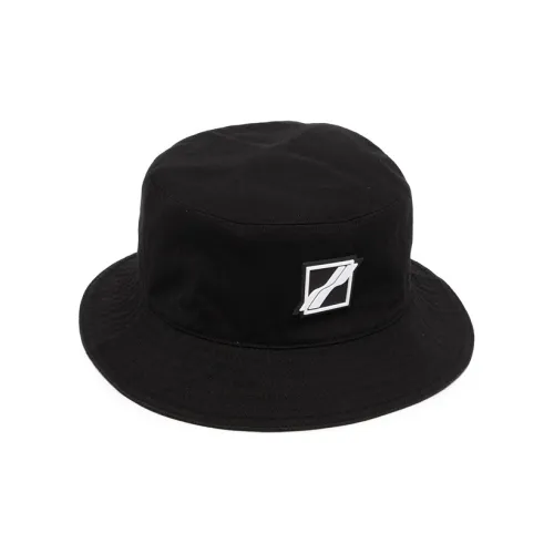 WE11DONE Bucket Hats Unisex Black