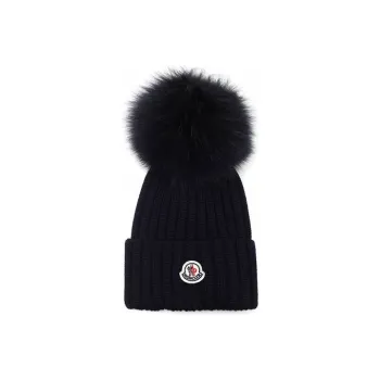 Moncler Logo appliqué Ribbed knit Beanie