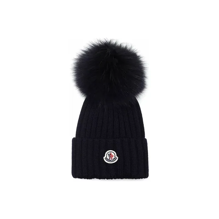 Moncler Logo appliqué Ribbed knit Beanie-0
