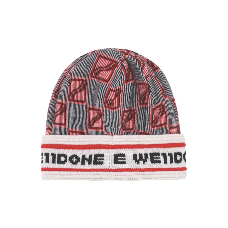 WE11DONE Beanies Unisex Red-1