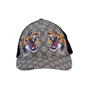 GUCCI Tigers Print Gg Supreme Baseball Hat