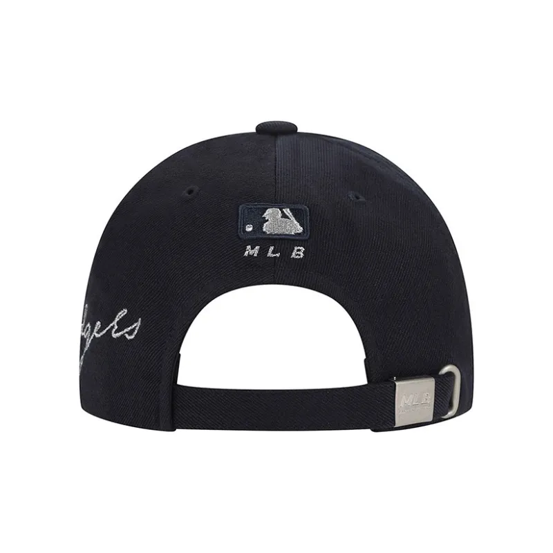 MLB Cotton Baseball Caps Unisex Black/White-2
