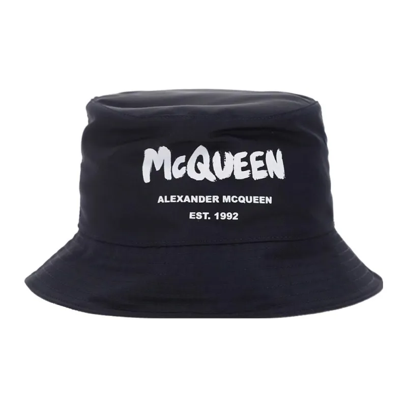 Alexander McQueen Logo Printed Bucket Hat-0