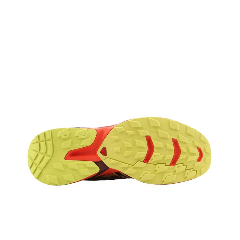 SALOMON Outdoor Shoes Men Low Top Red/Black/Yellow-4