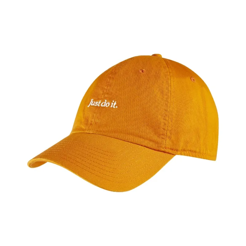 Nike Sportswear Cotton Baseball Caps Unisex Lava Orange White-0