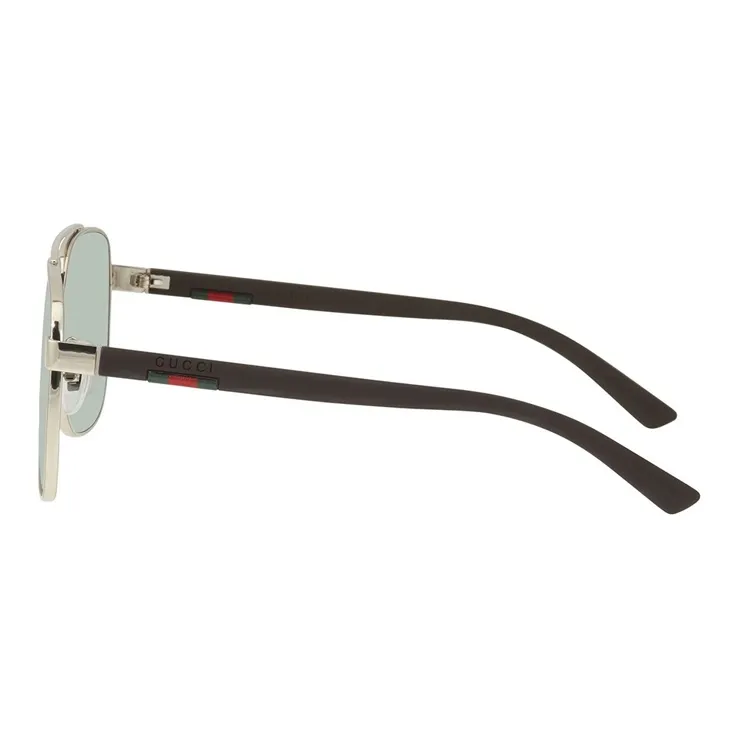 GUCCI Sunglasses Men Golden Brown Green-2