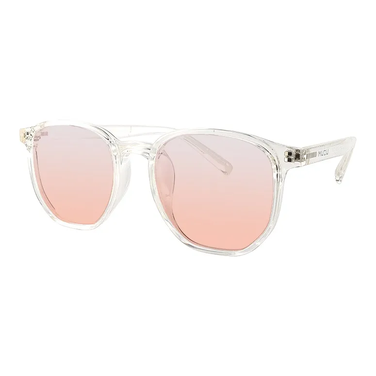 MUZU TR/Memory Plastic Square Sunglasses Unisex-4