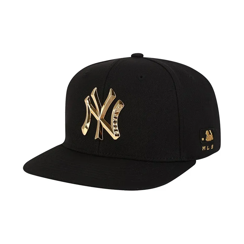 MLB Acrylic Baseball Caps Unisex Black With Gold Logo-0
