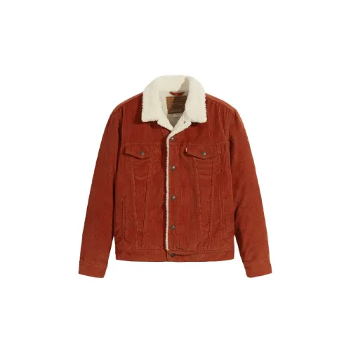 Levis Denim Jackets Men Red