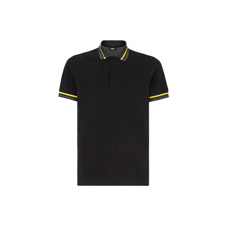 FENDI Polo Shirts Men Black-2