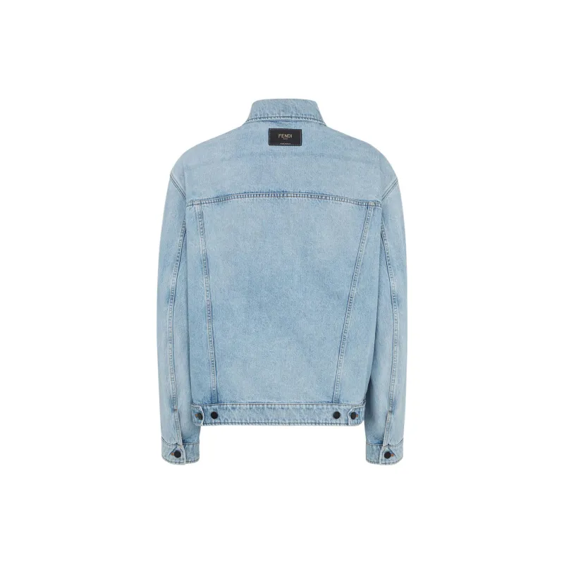 FENDI SS22 Denim Jacket Men's Light Blue-1