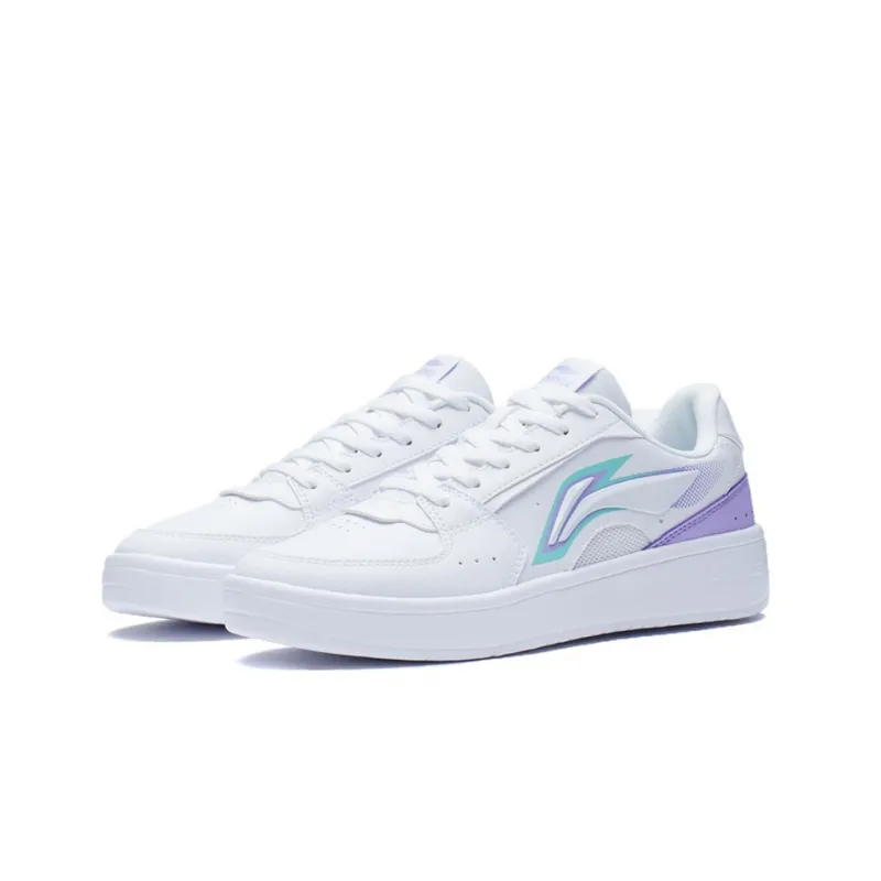 LiNing Galaxy Anti Slip Wear Resistant Low Top Skateboard Shoes Women's Lilac-2