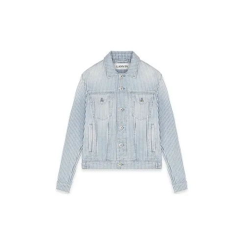 Lanvin Denim Jackets Men Blue