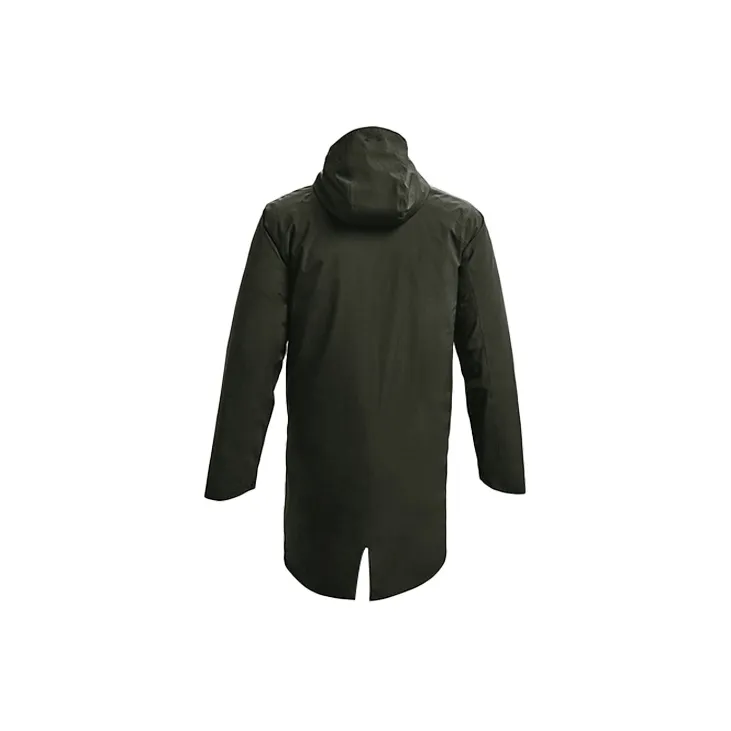 Under Armour Solid Color Hooded Mid Length Down Jacket Men's Rock Green-1