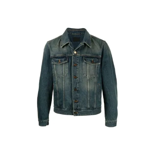 SAINT LAURENT Denim Jackets Men Blue