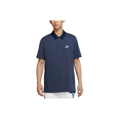 Nike Polo Shirts Men Navy Blue