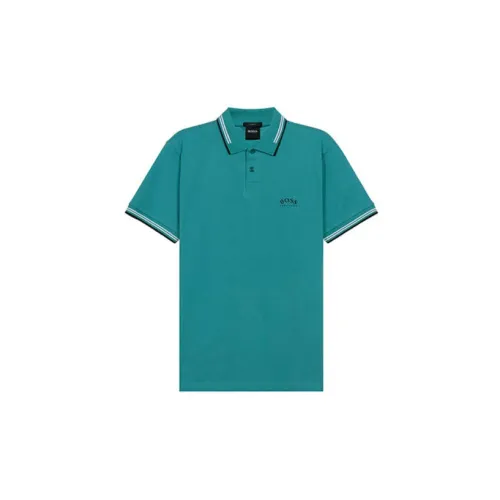 HUGO BOSS Polo Shirts Men Green