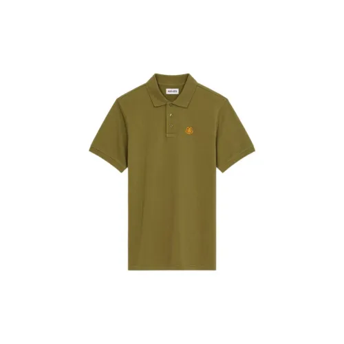 KENZO Polo Shirts Men Olive Green