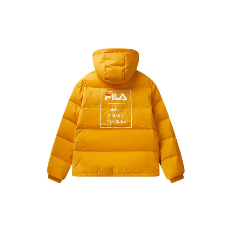 Mihara Yasuhiro X FILA MIHARA YASUHIRO Collaboration Collection Down Jackets Men Mango Gold Yellow-1