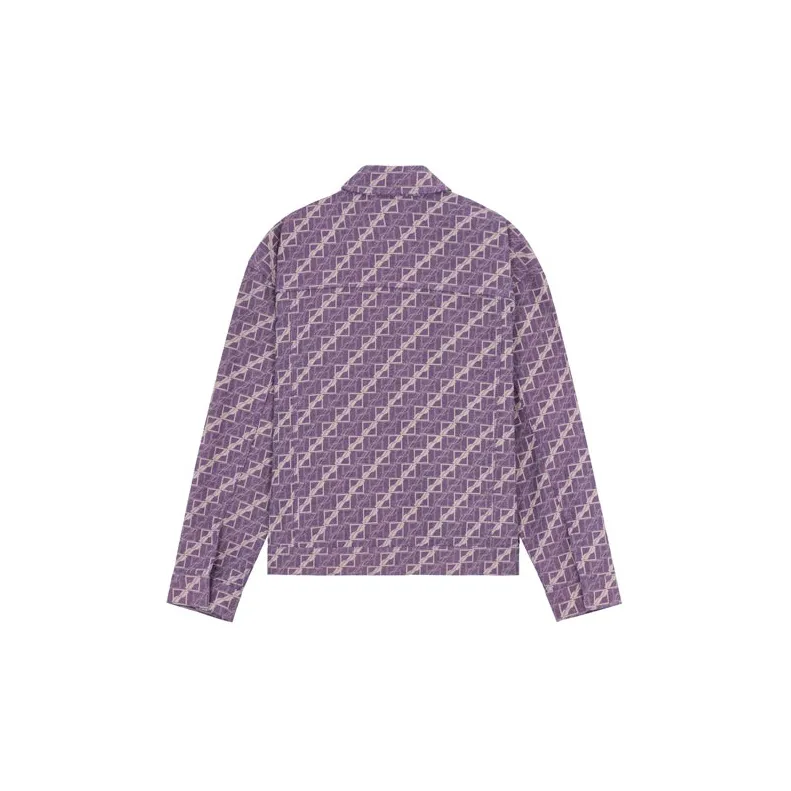 WE11DONE Denim Jackets Unisex Purple-1