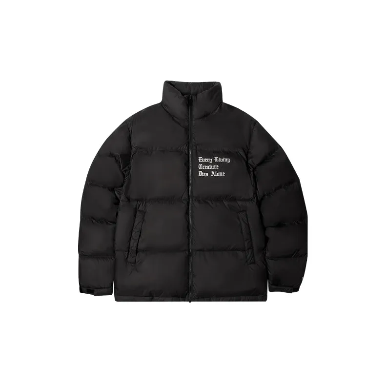 VLONE Down Jacket Unisex Black Silver-1