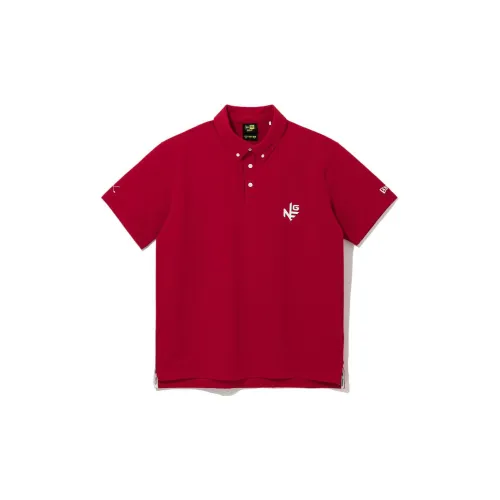 New Era Polo Shirts Men Scarlet