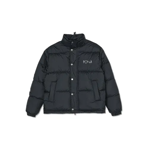 POLAR SKATE CO Letter Stand Collar Loose Fit Thickened Down Jacket Unisex