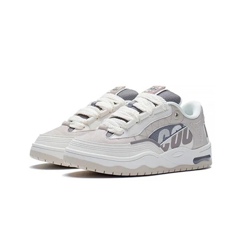 LiNing CF Tracing Cushioning Anti Slip And Wear Resistant Low Top Sports Casual Shoes Women's White Gray-2