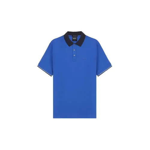 HUGO BOSS Polo Shirts Men Royal Blue