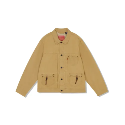 Levis Denim Jackets Men Khaki