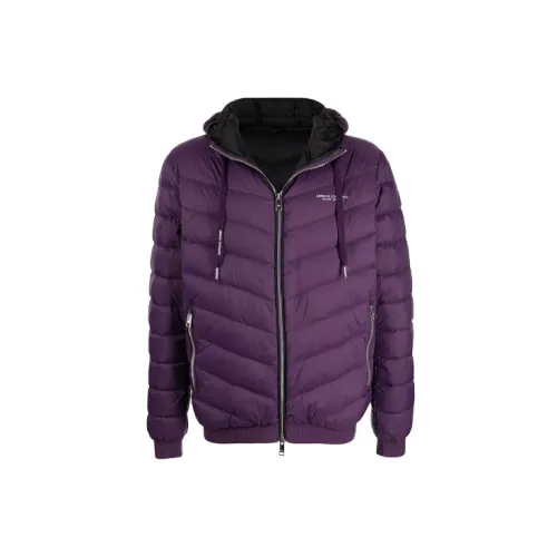 ARMANI EXCHANGE Puffer Jackets Men Purple