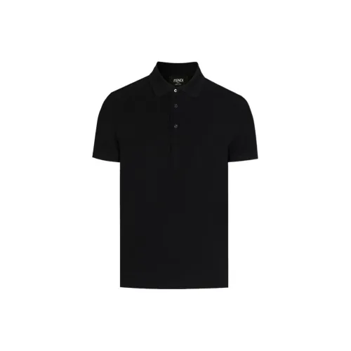 FENDI Polo Shirts Men Black