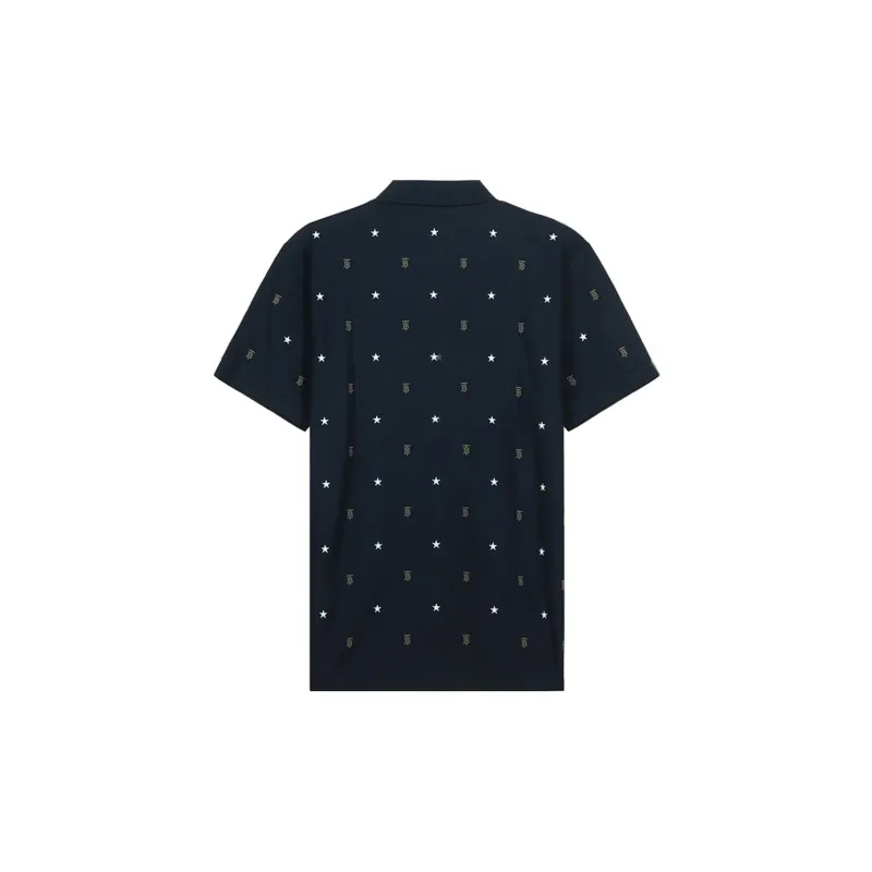 Burberry Polo Shirts Men Marine Blue-1