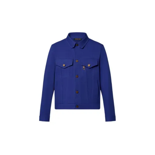 LOUIS VUITTON New Quarterly Products Of LV Denim Jackets Men Blue