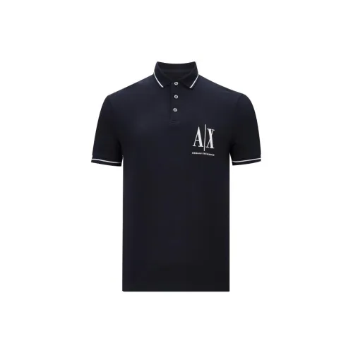 ARMANI EXCHANGE Polo Shirts Men Blue