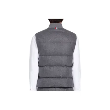 THOM BROWNE 4 Bar Down filled Flannel Gilet