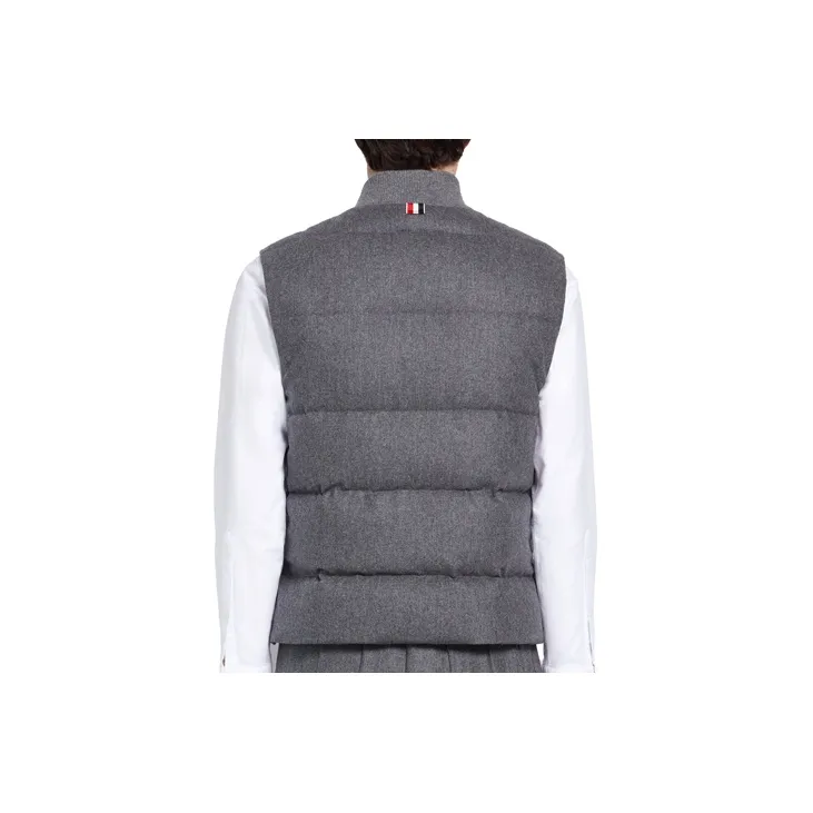 THOM BROWNE 4 Bar Down filled Flannel Gilet-0