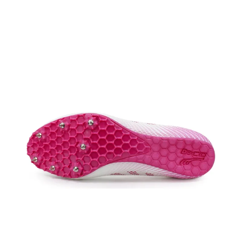 DO WIN Slip Resistant Coverage Lightweight Low Top Running Shoes Unisex White Pink-4