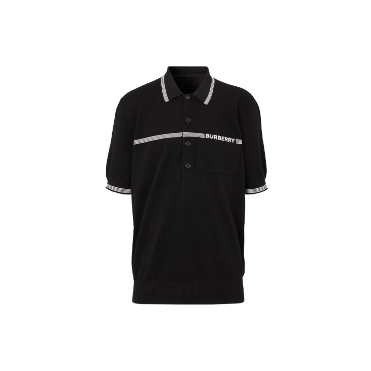 Burberry Polo Shirt Men Black POIZON