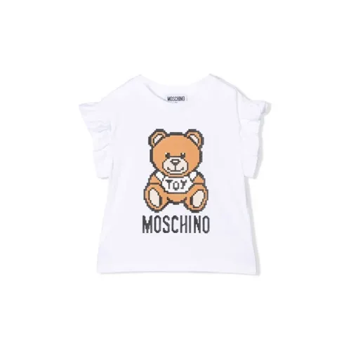 MOSCHINO Printing Round-neck T-shirt K White