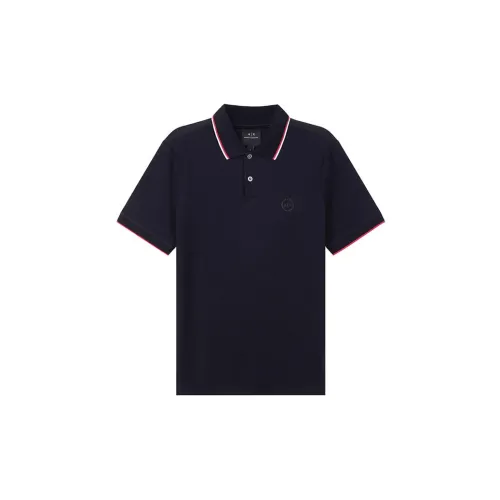 ARMANI EXCHANGE Polo Shirts Men Marine Blue