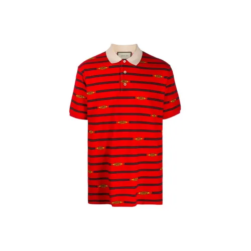 GUCCI Polo Shirts Men Red