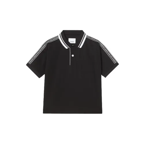Burberry Men’s Logo Stripe Polo Shirt K Black