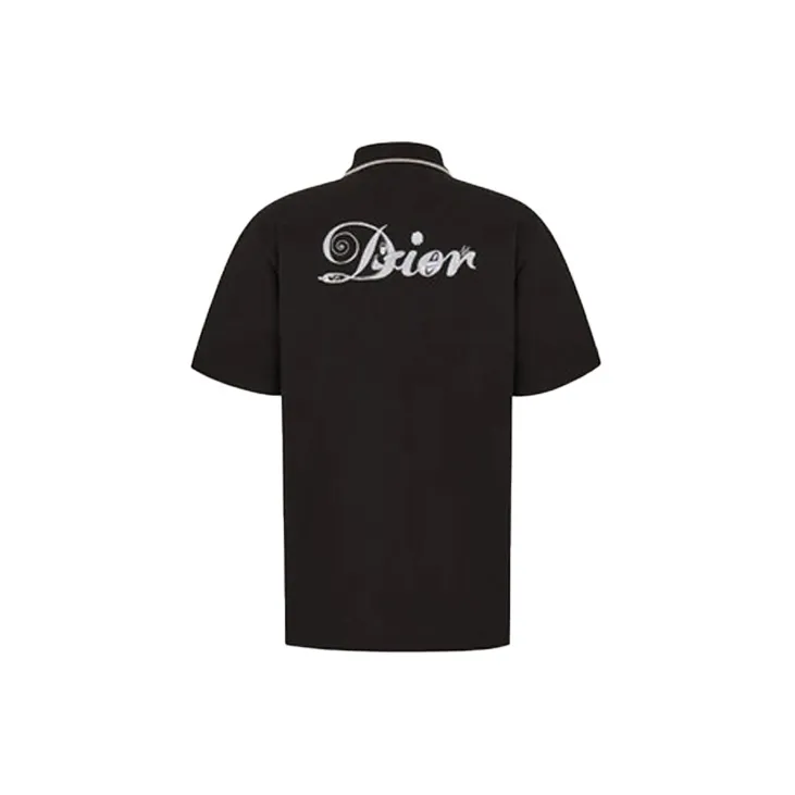 DIOR Quarterly New Products Polo Shirts Men Black-1